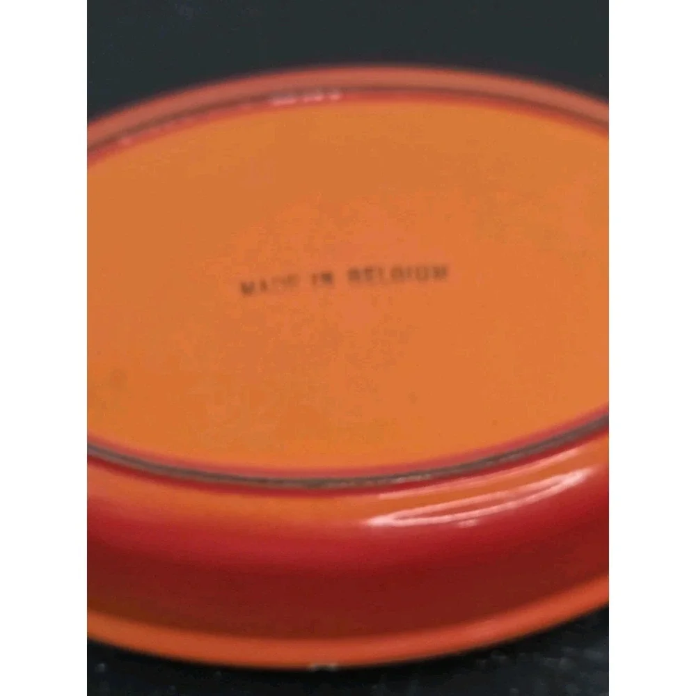Vintage‎ Descoware FE 22 Belgium Orange Enamel Casserole Dish